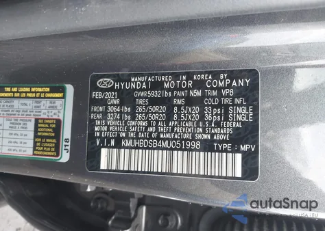 2021 Genesis Gv80 2.5T Awd из США, поврежденный, VIN KMUHBDSB4MU051998